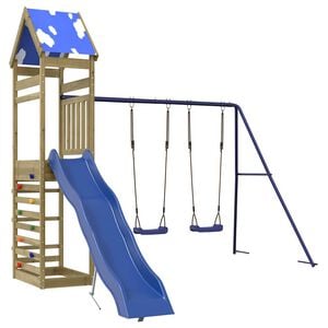 vidaXL Parque infantil de exterior madera de pino impregnada