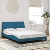 vidaXL Estructura de cama sin colch&oacute;n terciopelo azul 120x200 cm