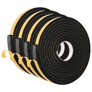 vidaXL Cinta de espuma autoadhesiva 4 pcs Negro 15mm x 5m Espuma CR