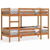 vidaXL Litera de madera maciza de pino marr&oacute;n cera 75x190 cm