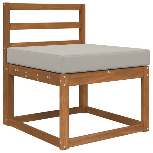 vidaXL Coj&iacute;n para sof&aacute; de exterior Gris 60 x 60 x 8 cm Poli&eacute;ster