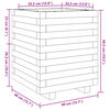 vidaXL Jardinera madera maciza de pino 40x40x49,5 cm