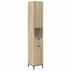 vidaXL Gabinete de Ba&ntilde;o con caj&oacute;n Roble Sonoma 31,5 x 33 x 190 cm