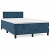 vidaXL Cama box spring con colch&oacute;n terciopelo azul oscuro 120x190 cm