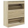 vidaXL Zapatero de madera de ingenier&iacute;a roble Sonoma 80x34x96,5 cm