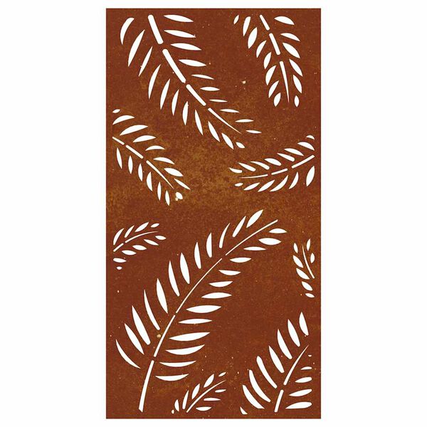 vidaXL Adorno de pared de jard&iacute;n acero corten dise&ntilde;o de hoja 105x55 cm