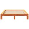 vidaXL Cama sin colch&oacute;n madera maciza pino marr&oacute;n cera 150x200 cm