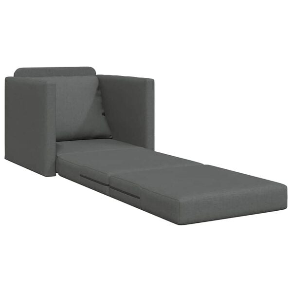 vidaXL Sof&aacute; cama Gris oscuro 74 x 77 x 81 cm tela
