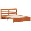 vidaXL Estructura de cama con cabecera Marr&oacute;n cera 150 x 200 cm