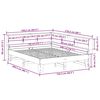 vidaXL Cama con estanter&iacute;a sin colch&oacute;n madera maciza blanca 140x200 cm