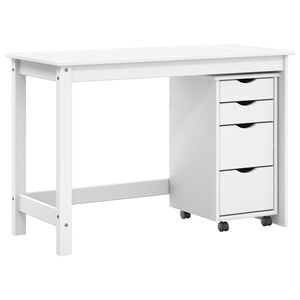 vidaXL Juego de Escritorio y Armario Rodante MOSS 2 uds. Blanco