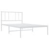 vidaXL Estructura cama sin colchón con cabecero metal blanco 100x200cm
