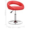 vidaXL Sillas de comedor giratorias 4 uds cuero sint&eacute;tico rojo