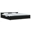 vidaXL Estructura de cama con cajones negro 200x200 cm