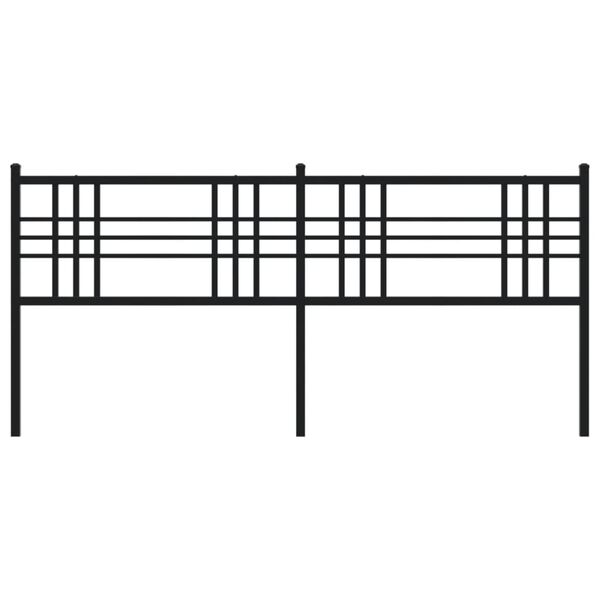 vidaXL Cabecero de metal negro 180 cm