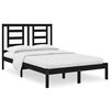 vidaXL Estructura de cama madera maciza de pino negro 120x200 cm