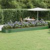 vidaXL Jardinera arriate acero galvanizado verde 523x140x36 cm