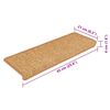 vidaXL Alfombrilla autoadhesiva escalera sisal 15uds sisal 65x21x4cm
