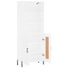 vidaXL Aparador alto madera contrachapada blanco 69,5x34x180 cm