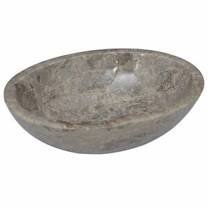 vidaXL Lavabo gris m&aacute;rmol 53x40x15 cm