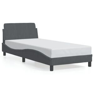vidaXL Estructura de cama Dover terciopelo gris oscuro 80x200 cm