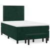 vidaXL Cama box spring con colch&oacute;n terciopelo verde oscuro 120x190 cm