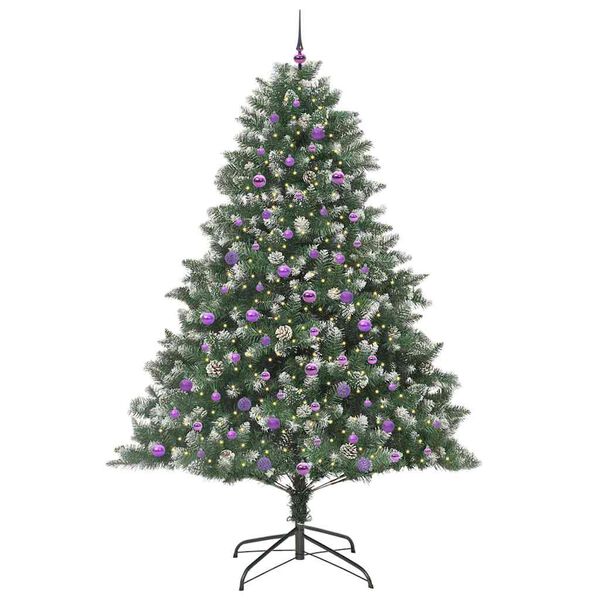 vidaXL &Aacute;rbol de Navidad artificial Verde 240 cm PVC, Pl&aacute;stico y Acero