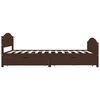 vidaXL Estructura cama 4 cajones madera pino marr&oacute;n oscuro 140x200 cm