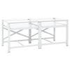 vidaXL Soporte pedestal doble lavadora con estantes extra&iacute;bles blanco
