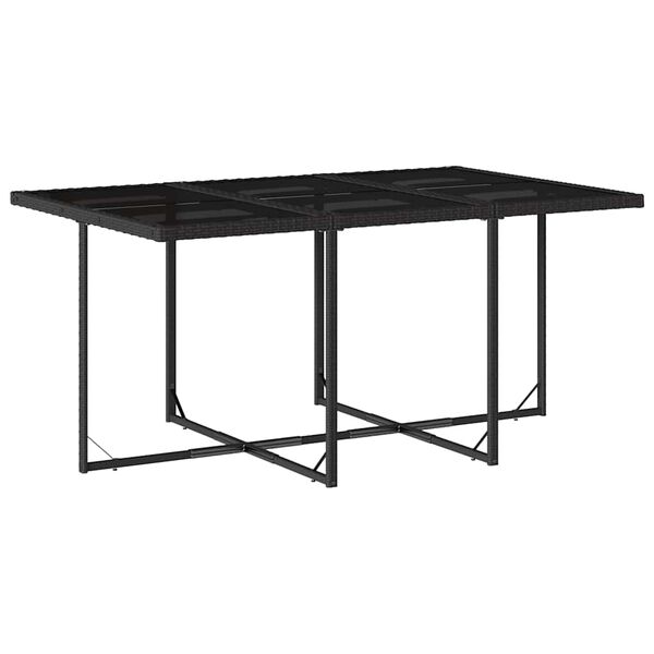 vidaXL Set de comedor jard&iacute;n 11 pzas con cojines rat&aacute;n sint&eacute;tico negro