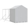 vidaXL Perrera de exterior con toldo acero galvanizado plata 2x6x2,5 m