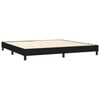 vidaXL Cama box spring con colch&oacute;n tela negro 200x200 cm