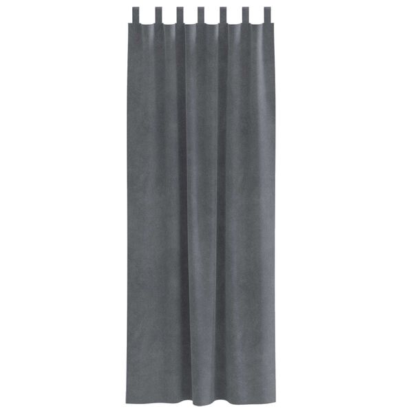 vidaXL Cortinas opacas 2 pcs Gris Claro 140 x 245 cm Terciopelo