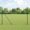 vidaXL Poste de Valla Verde 100 x 1,6 m (malla de 50 mm) Acero y PVC