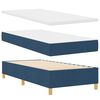 vidaXL Cama tipo Box Spring con colch&oacute;n Azul 90 x 200 cm tela