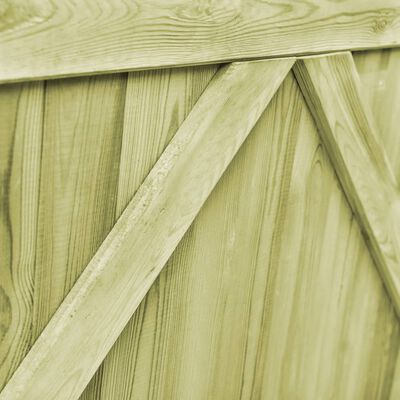 vidaXL Puertas de valla madera 2 uds de pino impregnada 300x100 cm