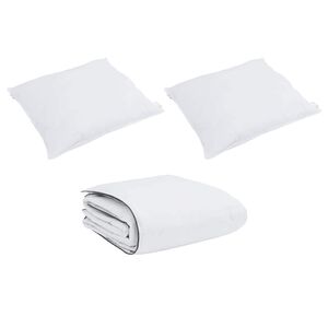 vidaXL Edredón de Invierno con almohada 3 pcs Pluma de pato