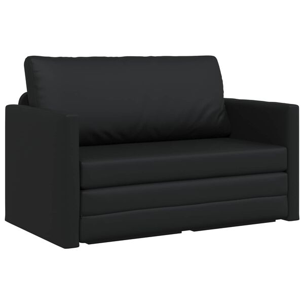 vidaXL Sof&aacute; cama 110cm Negro Cuero artificial