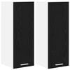 vidaXL Mueble colgante con puerta 2 pcs Roble Negro y 30 x 31 x 80 cm