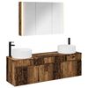 vidaXL Juego de Muebles de Ba&ntilde;o 4 uds. Madera envejecida