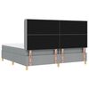 vidaXL Cama tipo Box Spring con colch&oacute;n Gris Claro 140 x 200 cm tela
