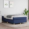 vidaXL Cama box spring con colch&oacute;n tela azul 120x190 cm