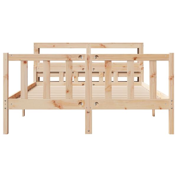 vidaXL Estructura de cama sin colch&oacute;n madera maciza de pino 120x190 cm