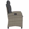 vidaXL Sillón reclinable de jardín con cojines ratán sintético gris