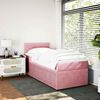 vidaXL Cama box spring con colch&oacute;n terciopelo rosa 90x200 cm