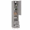 vidaXL Aparador alto madera contrachapada gris Sonoma 34,5x34x180 cm