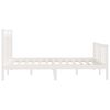 vidaXL Estructura de cama sin colch&oacute;n madera de pino blanco 160x200 cm