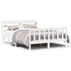 vidaXL Estructura de cama sin colch&oacute;n madera de pino blanca 140x190 cm