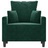 vidaXL Sill&oacute;n de terciopelo verde oscuro 60 cm