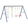vidaXL Juego de columpios con columpios, escalera y cuerda de discos